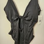 ANDIE Swimsuit The Santorini One Piece Black Cut Out Neutral Vacation Beach Pool Photo 2