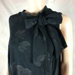 Robbie Bee Black & Bronze Floral Tie-neck Dress 1X Photo 3