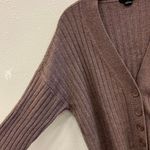 Sanctuary  brown ribbed v-neck cardigan academia sweater size large #717 Photo 3