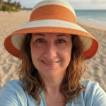 Nordstrom Rack  Orange & White Striped Sun Hat One Size Photo 0