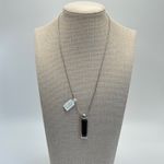 Lia Sophia  Silver Tone Snake Chain Rectangle Reversible Pendant Necklace Photo 5