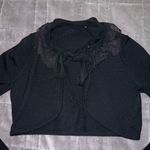 None Womens black cropped sweater Photo 3