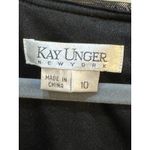 Kay Unger  Dress Designer Black White Tweed Lined Buckle Size 10 Cocktail Career Photo 9
