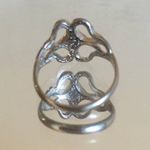 Vintage Blue Green Turquoise Stone Diamond Design Swirl Statement Ring Photo 3