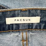 PacSun Women 26 High Rise Straight Leg 5-Button Fly Denim Light Wash Contrast Photo 5