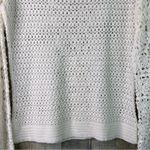 Moda International Medium White Crocheted Long Sleeve V Photo 7