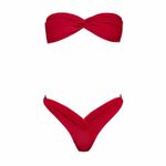 Bamba Cherry Red Ursula Top and Maverick Bottom Bikini Set Photo 2