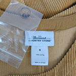 Vermont Country Store 100% Cotton Corduroy Sleeveless Button Front Dress Medium Brown Photo 1