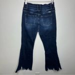 Kancan kurvy ultra high rise super flare Jeans women’s size 29 raw hem trendy Blue Photo 6