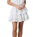 Maia Bergman Mery Dress White Eyelet Lace Mini Flutter Ruffle Layers Medium Photo 0