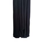 Maeve Anthropology  Dress Womens Sz S Black Long Maxi Open V-Neck Wrapped Flared Photo 2
