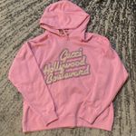 Gucci  Pink Cotton Jersey Hoodie with Crystal Hollywood Boulevard Patch Photo 1