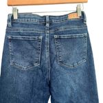 LOLA Premium High Rise Flared Denim Jeans Womens Size 8 Dark Wash Edgy Simple Blue Photo 6