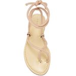 Amanu Kilimanjaro Sandals in Blush 39 New with Box Womens Wrap Flats Tan Size 8 Photo 6