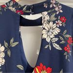 Miami  Women’s Navy Blue Floral Sleeveless Dress Sz Medium Photo 4