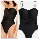 J.Crew Ruched Sweetheart One Piece Swimsuit in Black Sz 22 Plus NEW Photo 1