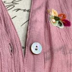 Anthropologie Figueroa & Flower Pink Embroidered Floral Peasant Blouse Boho Photo 5