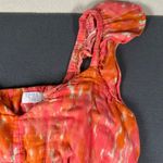 Time and Tru Womens XXL 20 Coral Orange Empire Dress Ruffle Tank Sleeves Lined Pink Photo 5