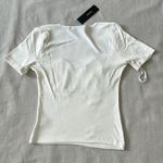 Lulus  Women’s Sweetness Simplified white Ribbed Short Sleeve Top size Small Photo 6