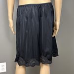 Vintage Body Lites JCPenney Half Slip Skirt Plus Size 2X Black Wide Lace Slit Photo 2