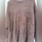 Free People Harrison Bunny Fuzzy Oversized Crew Chocolate Brown NWOT Size L Photo 7