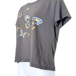 American Eagle  Butterfly Graphic Cropped‎ T Shirt size S Photo 3
