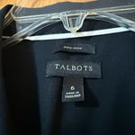 Talbots  Sleeveless Top Shirt Button Up Solid Black Classic Non-Iron NWOT Size 6 Photo 2