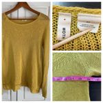 Moth Mila Linen Blend Pullover Sweater XS‎ Yellow Gold Anthropologie Lightweight Photo 1