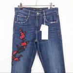 ZARA NWT  embroidered cigarette jeans‎ Photo 2