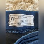 Free People  Skinny Jeans High Waist Jeggings Denim Frayed Hem Pull On Stretch 28 Photo 10