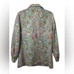 Vintage Paisley Print Knit Jacket Green Photo 1