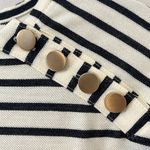 Ann Taylor  striped navy short sleeve dress with gold buttons in size Small Photo 3