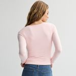 SO NWT Sexy! LIGHT BLUE Long Sleeve Sweetheart Neckline Stretch Top M Photo 10