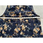 Rokoko  Womens Navy Blue Floral Sleeveless Tie Back A-Line Mini Dress Size M Photo 6