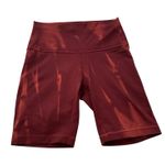Lululemon red & orange tie-dye bike shorts size 6 Photo 0