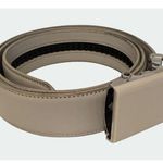 Falari Automatic Ratchet Belt Size Medium Adjustable Buckle Gray Leather Strap Photo 1
