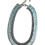 Vintage CG Antique Finish Metal Necklace Chain Ethnic Choker Silver Jewelry Photo 1