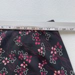 Loft Ann Taylor Womens Black Floral A line Skirt Size 8 Semi Sheer Unlined Rayon Photo 8