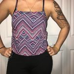 H&M Divided Aztec Patterned Blue, Pink and Purple Crop Top Tank Top Size 2 Photo 1