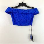 La Femme Off The Shoulder Top Electric Blue 2 Photo 1