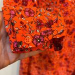 Old Navy  Boho Floral Mini Dress Orange Pink Long Sleeve Small Photo 3