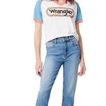 Wrangler  Heritage Crop Raw Step Hem Denim Jeans Blue Size 29 Photo 2