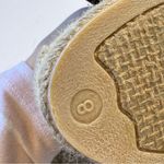 Soludos  Tan Black Canvas Espadrille Wedge Womens 8 Beachy Lace Up Ankle Shoes Photo 2