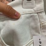 PacSun NWT  Jean White High Rise Distressed Boy Shorts Photo 3