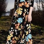 Sea NY silk floral maxi dress 4 Black Photo 0