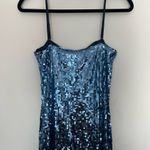 Reformation  Elise Knit Blue Sequin Dress Size Medium NWT Photo 9