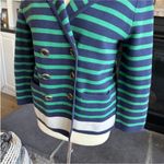 Banana Republic  Green and Blue Striped Blazer Photo 6