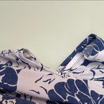 Harlow And Rose Floral Print Women's Top - Blue and White Photo 3