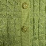 St. John  Collection Green Knit Button‎ Top Size L Short Sleeve Dog Show Photo 3