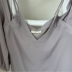 Elodie Cold Shoulder 3/4 Sleeve Blouse Gray Photo 4
